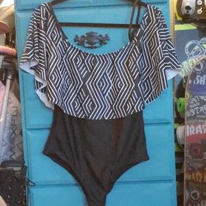 Off the shoulder one peice swimsuit NWOT